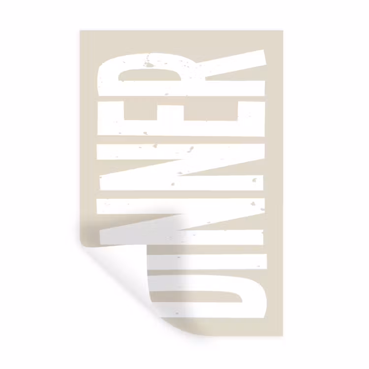 Muursticker - Vintage - Beige - Japandi - Wit — 1