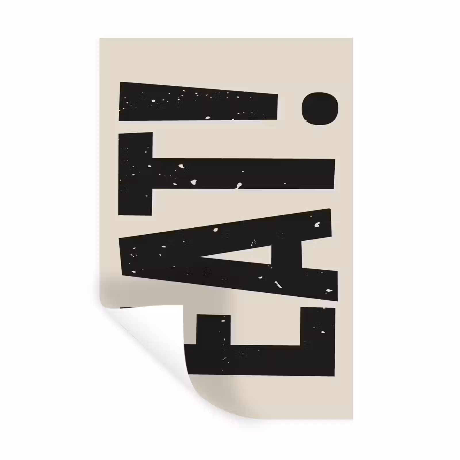 Muursticker - Eten - zwart - Japandi - Wit — 1