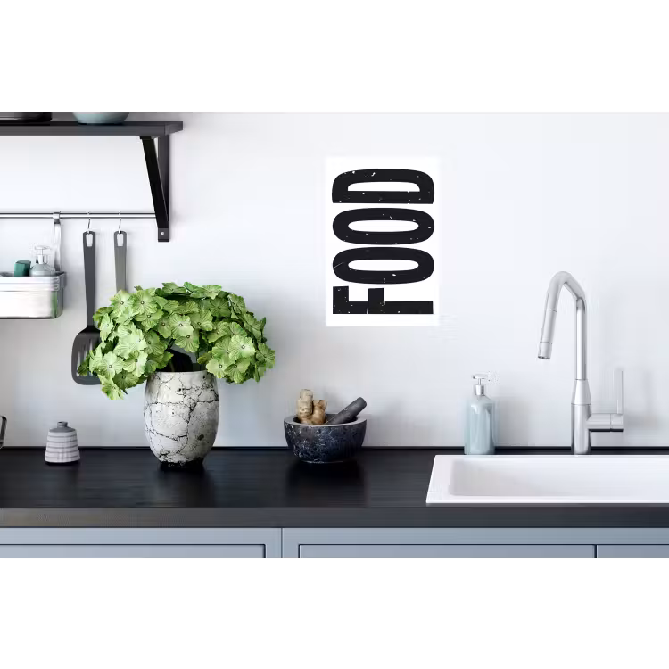 Muursticker - Food - Zwart - Wit - Decoratie — 2