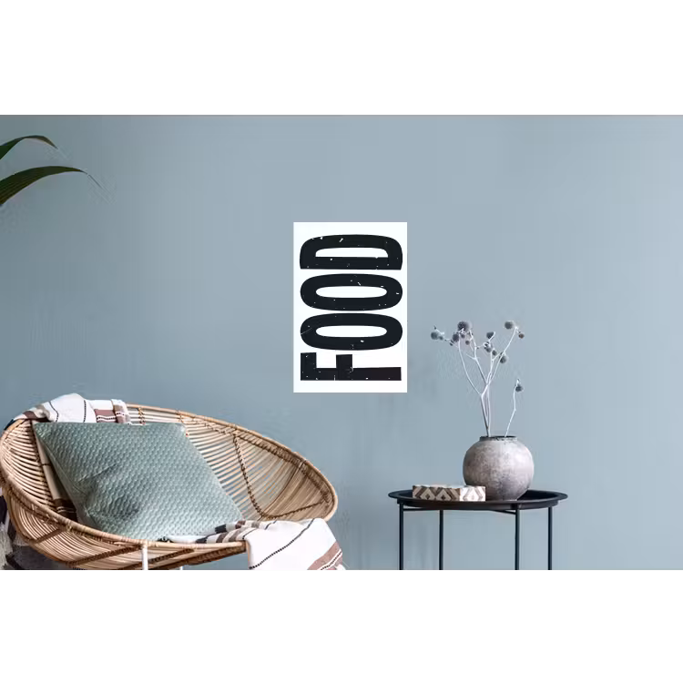 Muursticker - Food - Zwart - Wit - Decoratie — 4