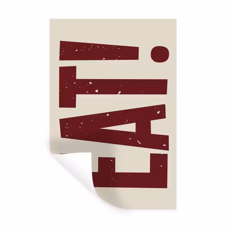 Muursticker - Red - Eten - Vintage - Decoratie — 1