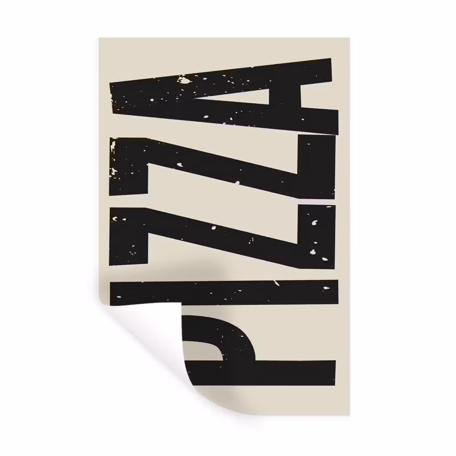 Muursticker - Pizza - Decoratie - Japandi - Vintage — 1