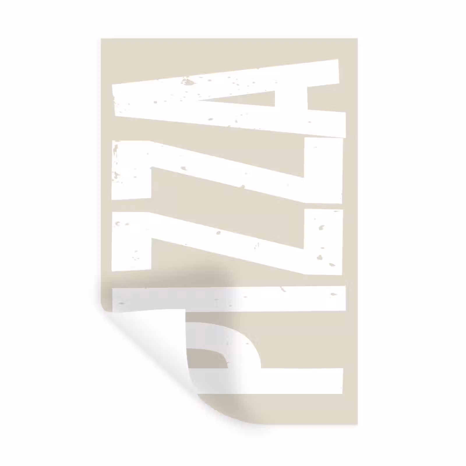 Muursticker - Pizza - Decoratie - Japandi - Wit — 1