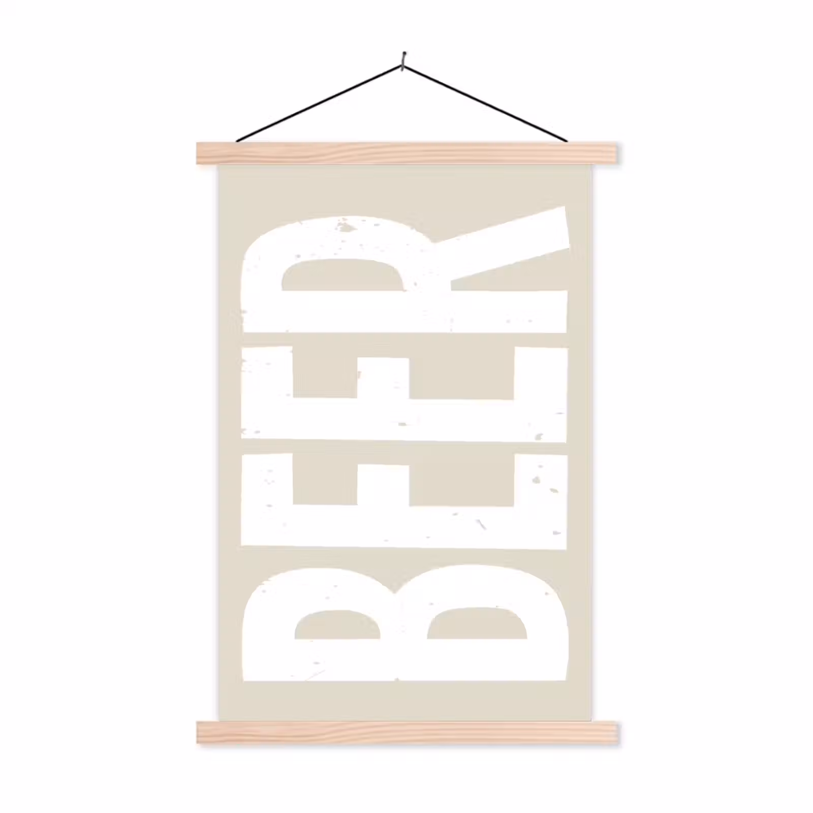 Schoolplaat - Beer - Japandi - Beige - Decoratie — 1