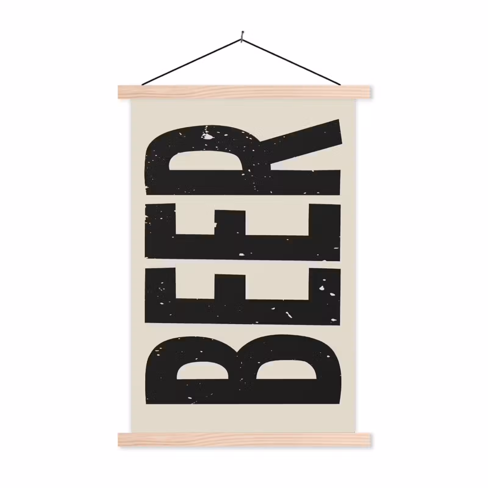 Schoolplaat - Beer - Vintage - Zwart - Beige — 1