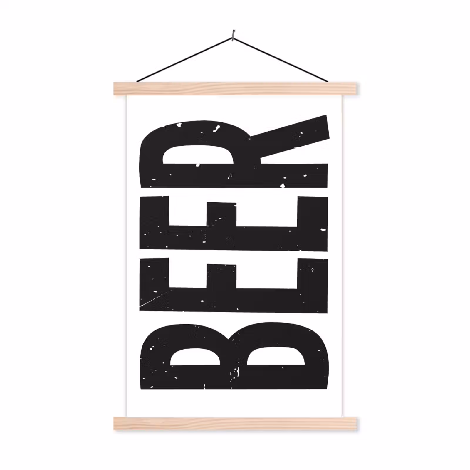 Schoolplaat - Bier - Japandi - Decoratie - Zwart — 1