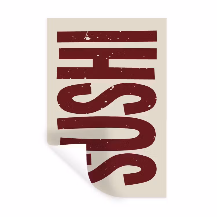 Muursticker - Sushi - Rood - Japandi - Decoratie — 1
