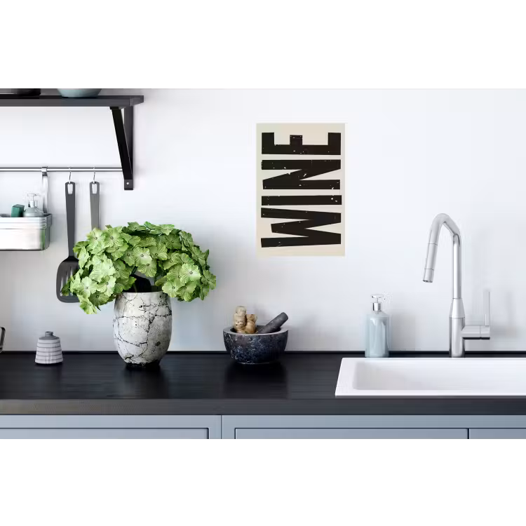 Muursticker - Zwart - Wijn - Decoratie - Vintage — 2