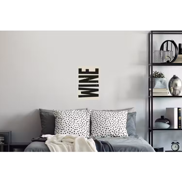 Muursticker - Zwart - Wijn - Decoratie - Vintage — 5