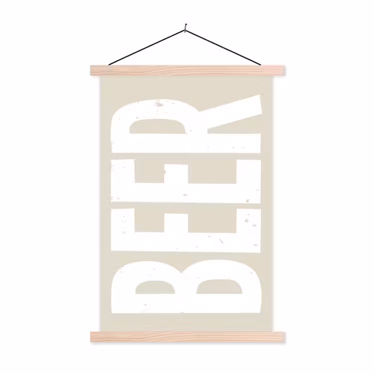Schoolplaat - Beer - Japandi - Beige - Decoratie — 1