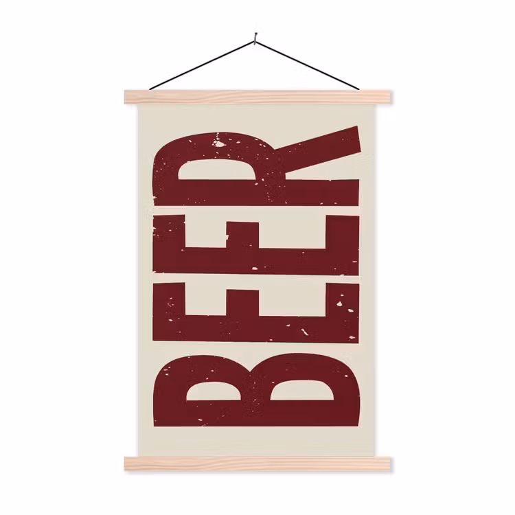 Schoolplaat - Japandi - Beer - Red - Retro — 1