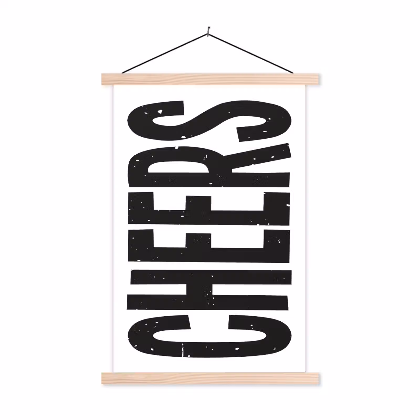 Schoolplaat - Retro - Cheers - Zwart - Decoratie — 1