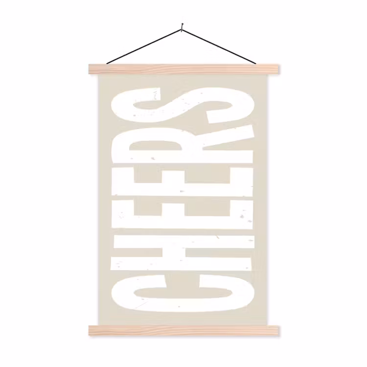 Schoolplaat - Cheers - Feest - Japandi - Vintage — 1