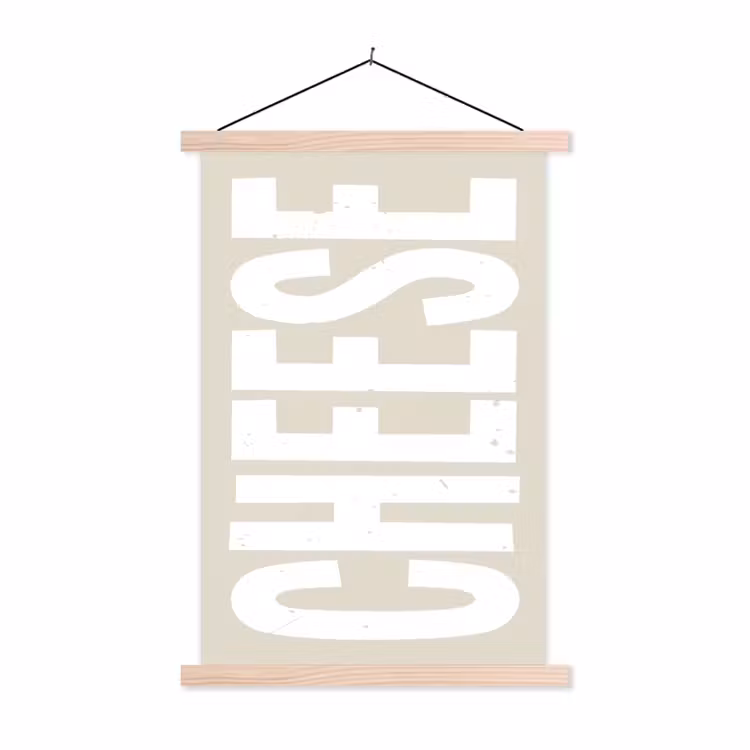 Schoolplaat - Food - Japandi - Cheese - Decoratie — 1