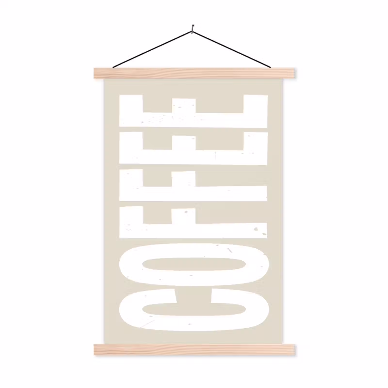 Schoolplaat - Wit - Koffie - Vintage - Decoratie — 1