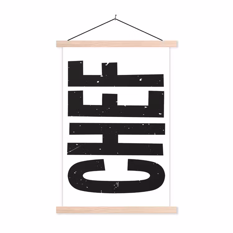 Schoolplaat - Chef - Japandi - Decoratie - Vintage — 1