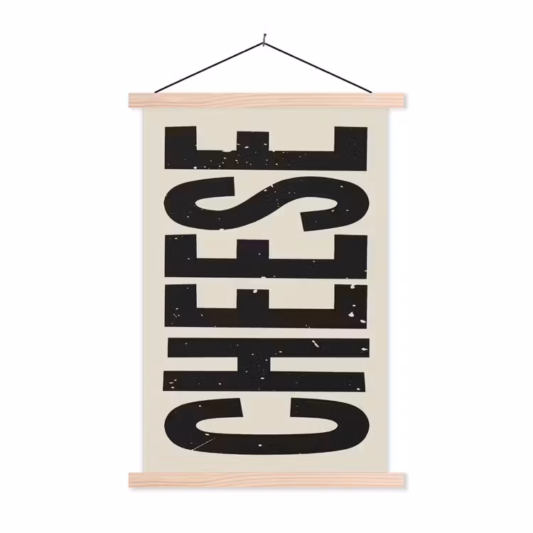 Schoolplaat - Kaas - Decoratie - Beige - Cheese — 1