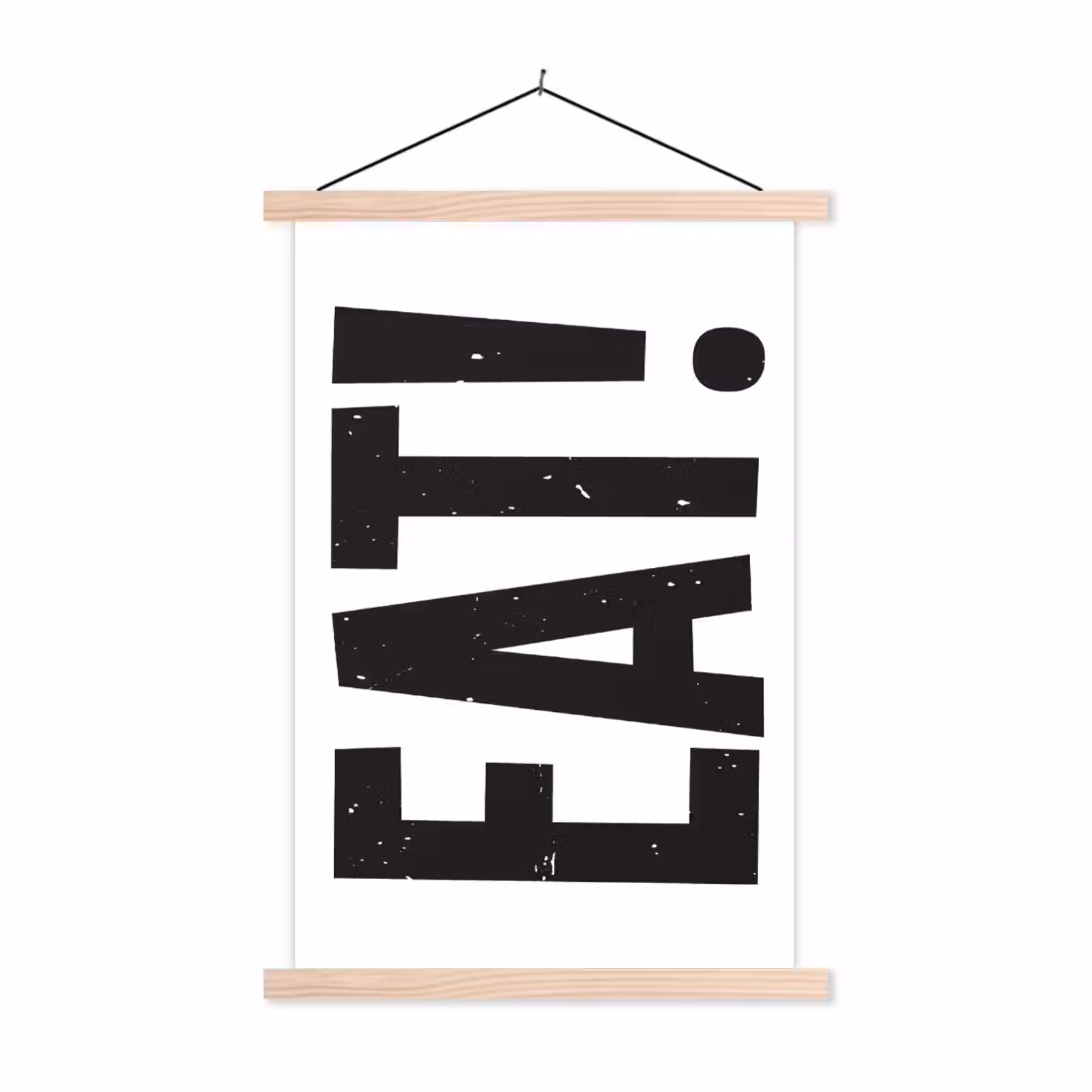 Schoolplaat - Decoratie - Eten - Zwart - Wit — 1