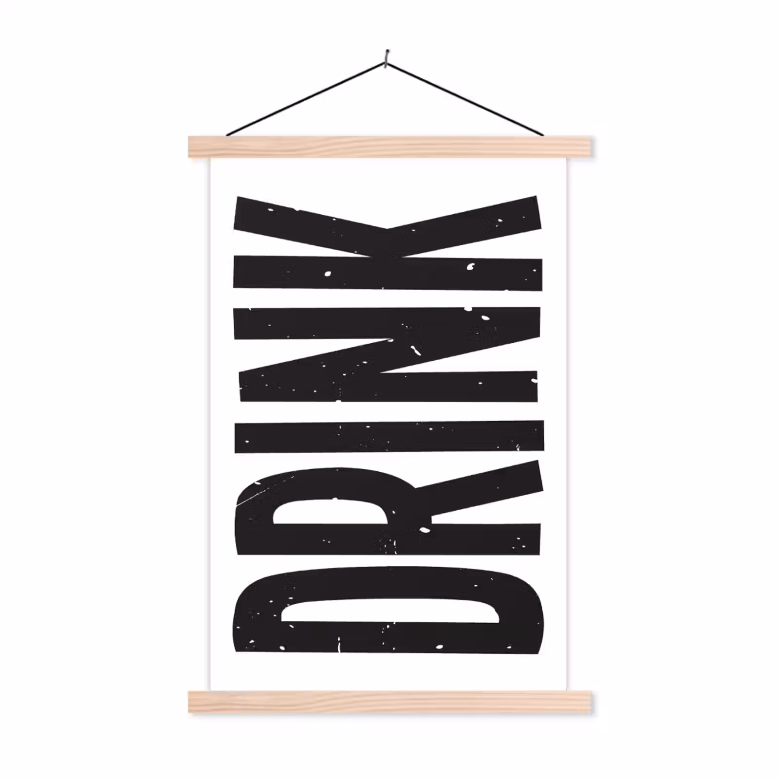 Schoolplaat - Drink - Zwart - Wit - Decoratie — 1