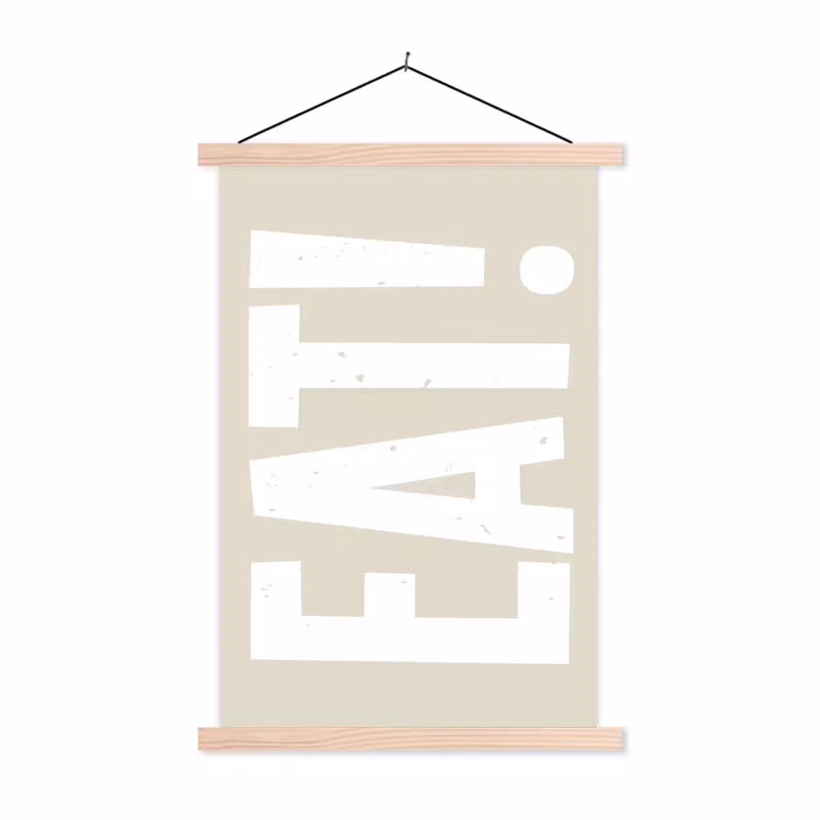 Schoolplaat - Eten - Decoratie - Beige - Wit — 1