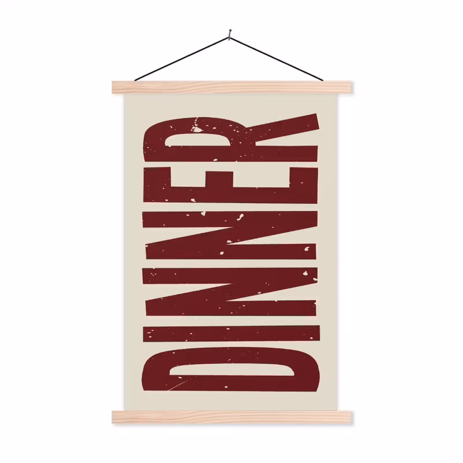 Schoolplaat - Eten - Decoratie - Rood - Vintage — 1