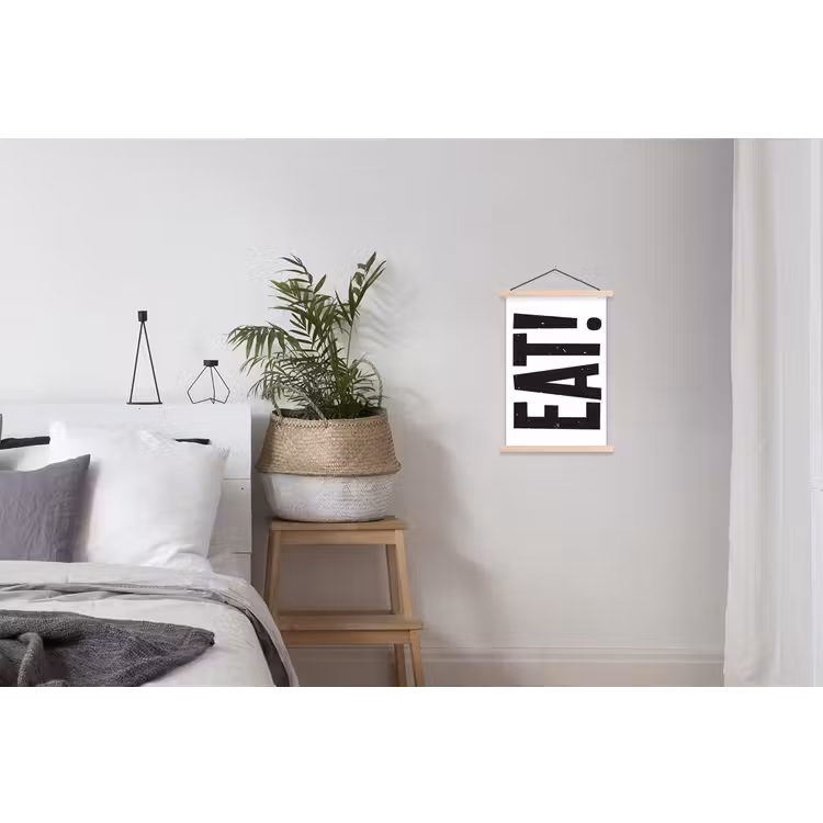Schoolplaat - Decoratie - Eten - Zwart - Wit — 2