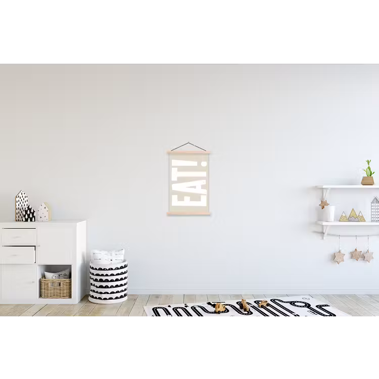 Schoolplaat - Eten - Decoratie - Beige - Wit — 3