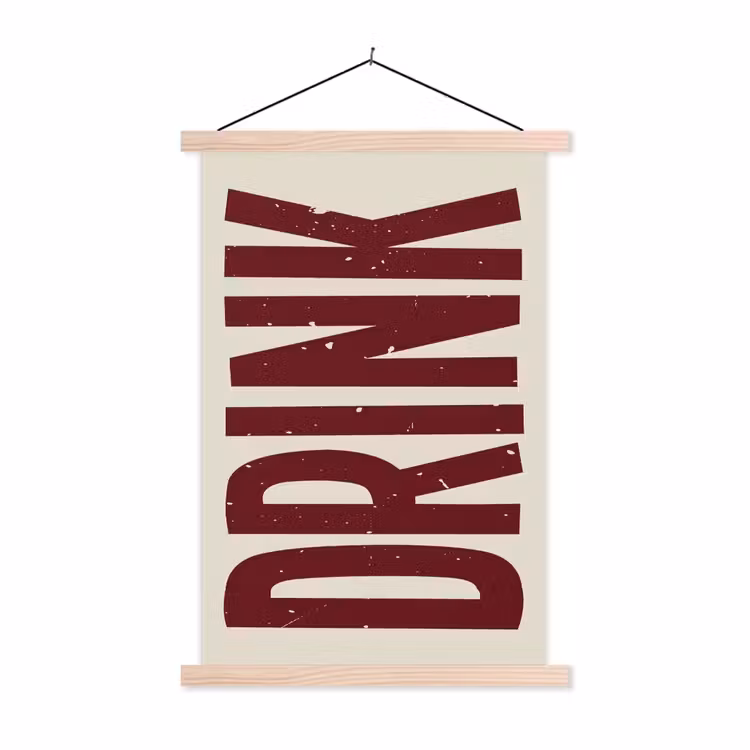 Schoolplaat - Rood - Vintage - Decoratie - Japandi — 1