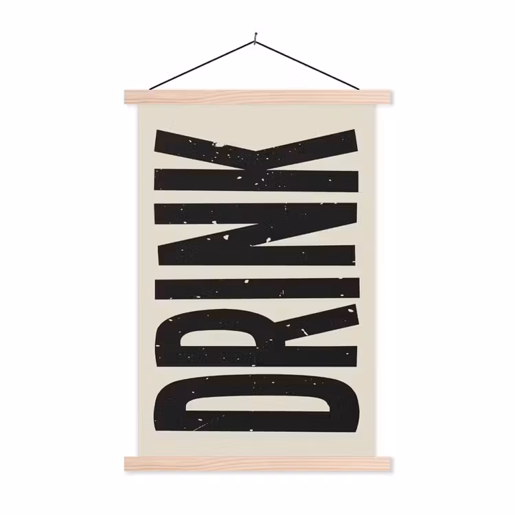 Schoolplaat - Vintage - Zwart - Decoratie - Japandi — 1