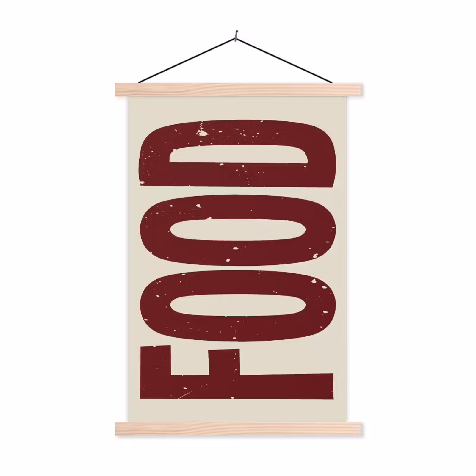 Schoolplaat - Eten - Japandi - Rood - Decoratie — 1