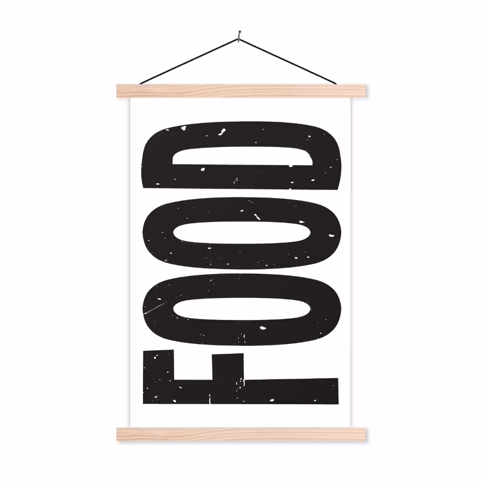 Schoolplaat - Food - Zwart - Wit - Decoratie — 1