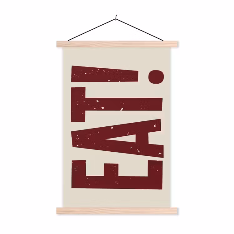 Schoolplaat - Red - Eten - Vintage - Decoratie — 1