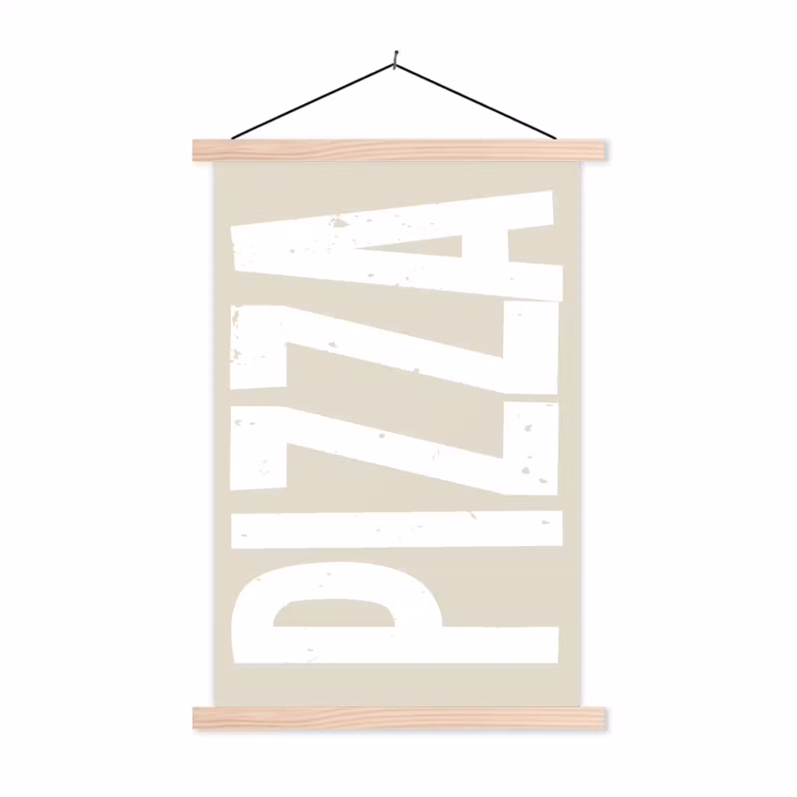 Schoolplaat - Pizza - Decoratie - Japandi - Wit — 1