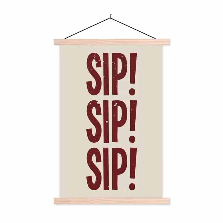 Schoolplaat - Japandi - Vintage - Decoratie - Rood — 1