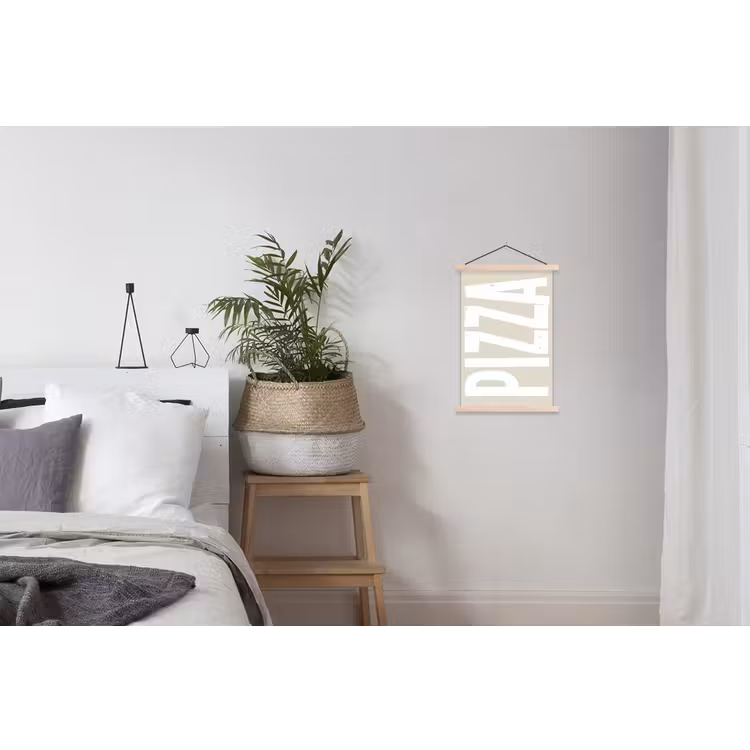Schoolplaat - Pizza - Decoratie - Japandi - Wit — 2