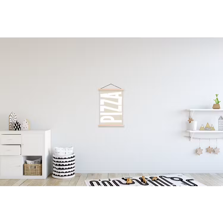 Schoolplaat - Pizza - Decoratie - Japandi - Wit — 3