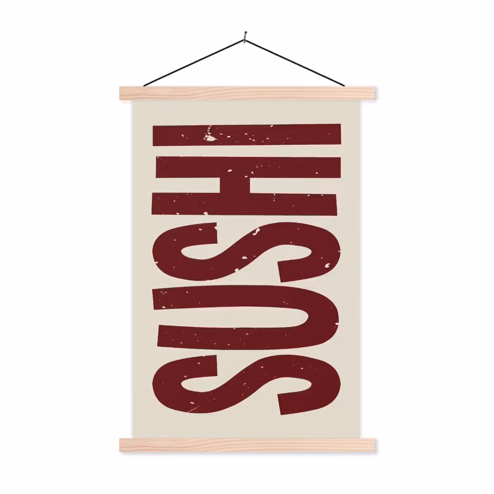 Schoolplaat - Sushi - Rood - Japandi - Decoratie — 1