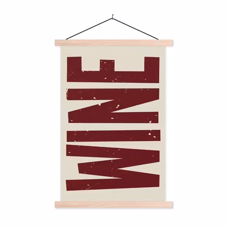 Schoolplaat - Wine - Red - Decoratie - Japandi — 1