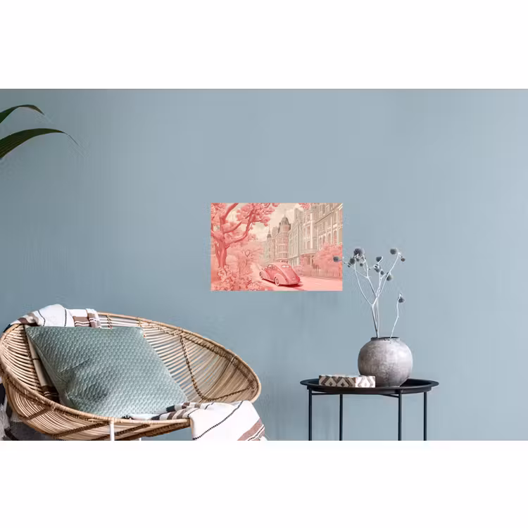 Muursticker - City - Car - Pink — 4