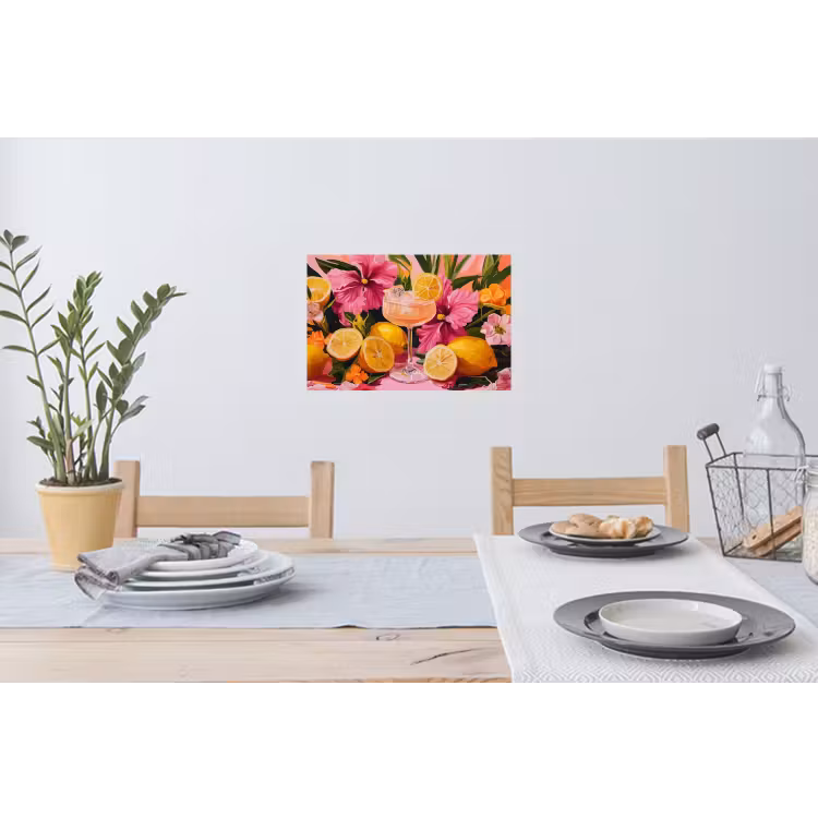 Muursticker - Drink - Bloemen - Yellow — 3