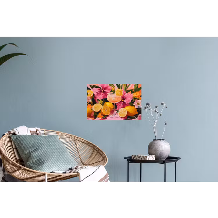Muursticker - Drink - Bloemen - Yellow — 4