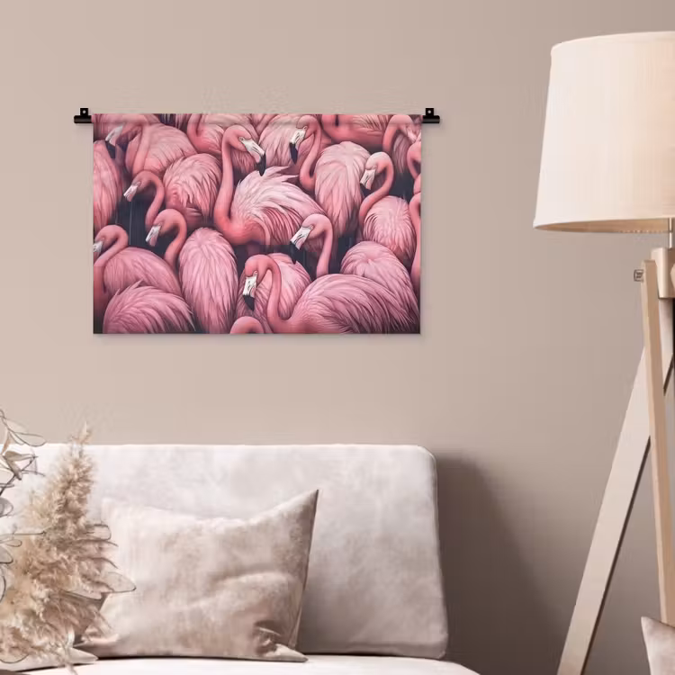 Wandkleed - Flamingo - Roze - Dieren — 2