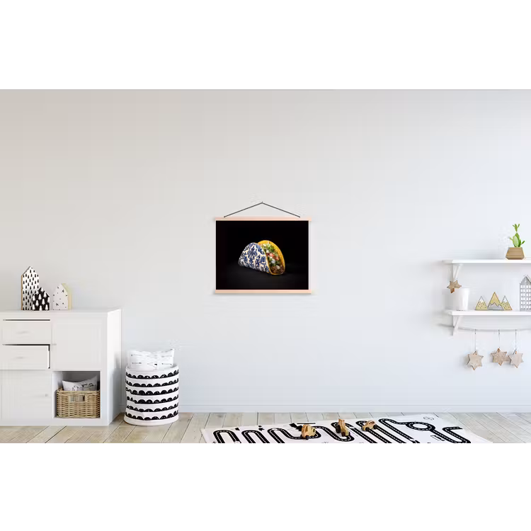 Schoolplaat - Taco - Vlees - Salade - Delftsblauw - Motief — 3