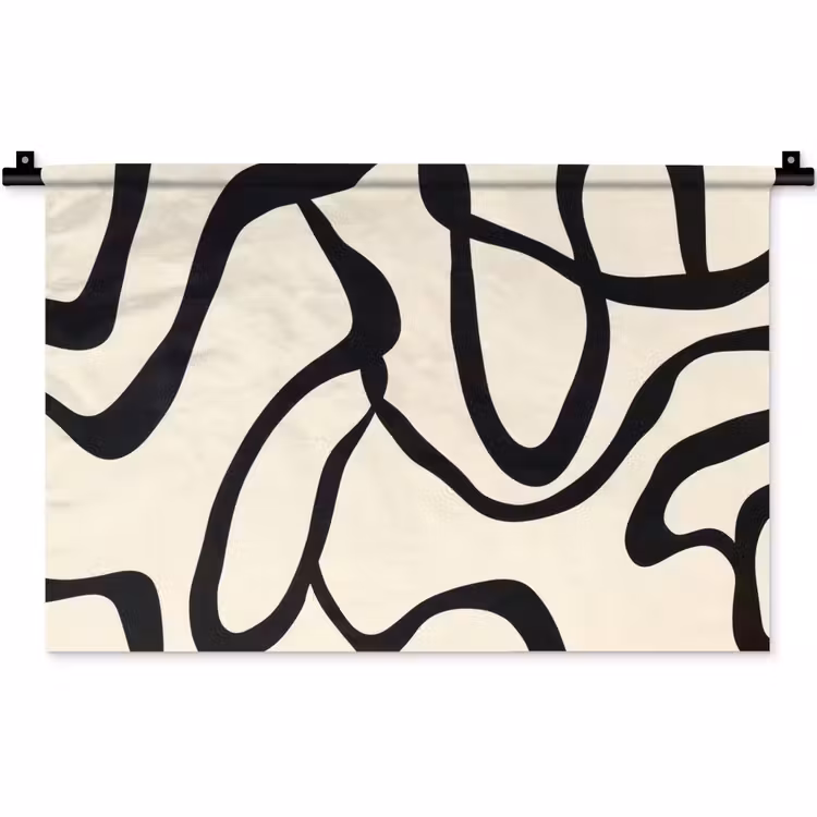 Wandkleed - Abstract - Lijnen - Modern - Beige — 1
