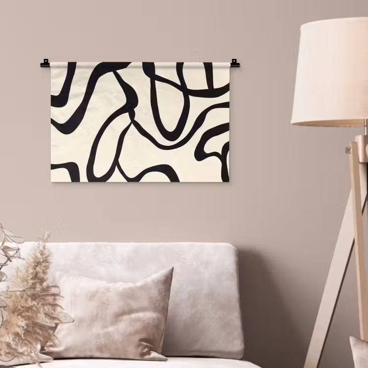 Wandkleed - Abstract - Lijnen - Modern - Beige — 2