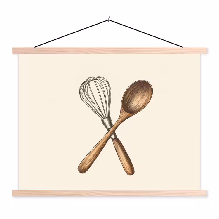 Schoolplaat - Garde - Hout - Beige — 1