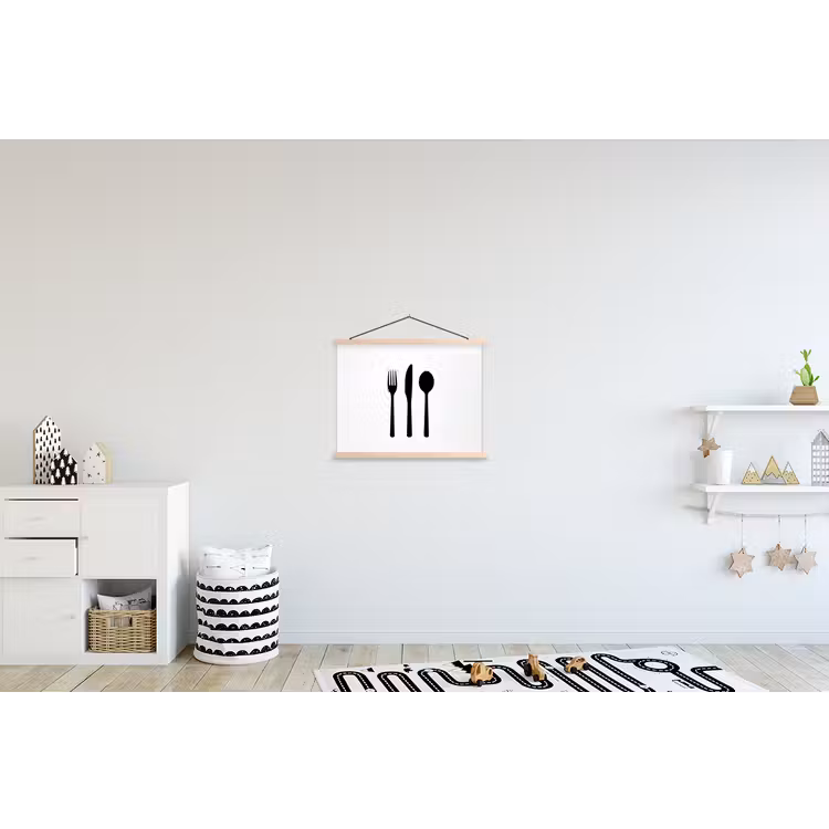Schoolplaat - Bestek - Zwart - Simpel — 3