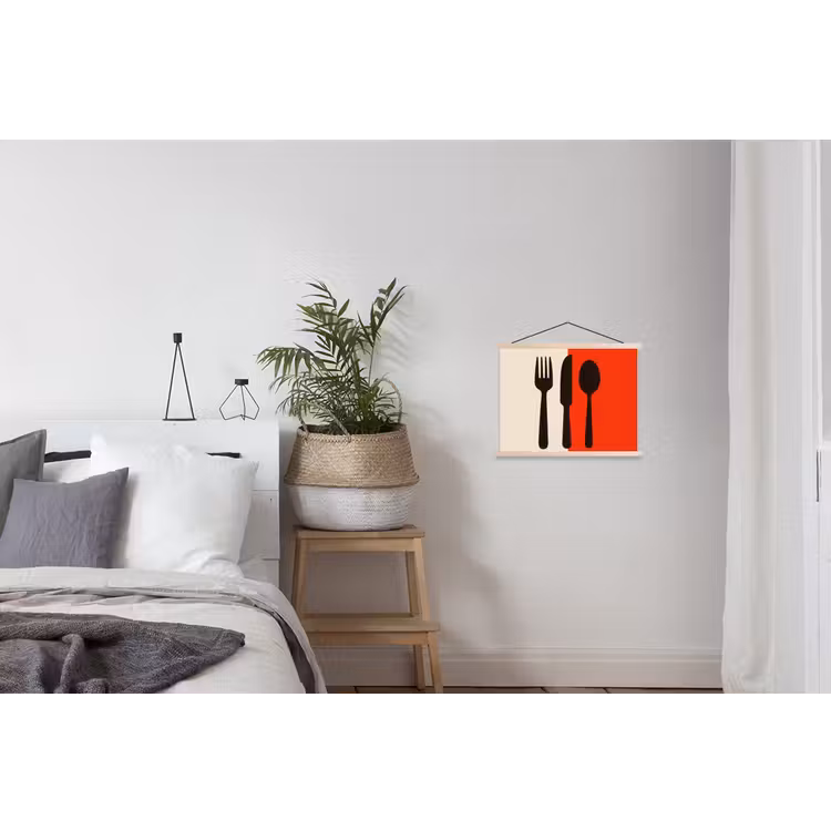 Schoolplaat - Bestek - Rood - Wit — 2