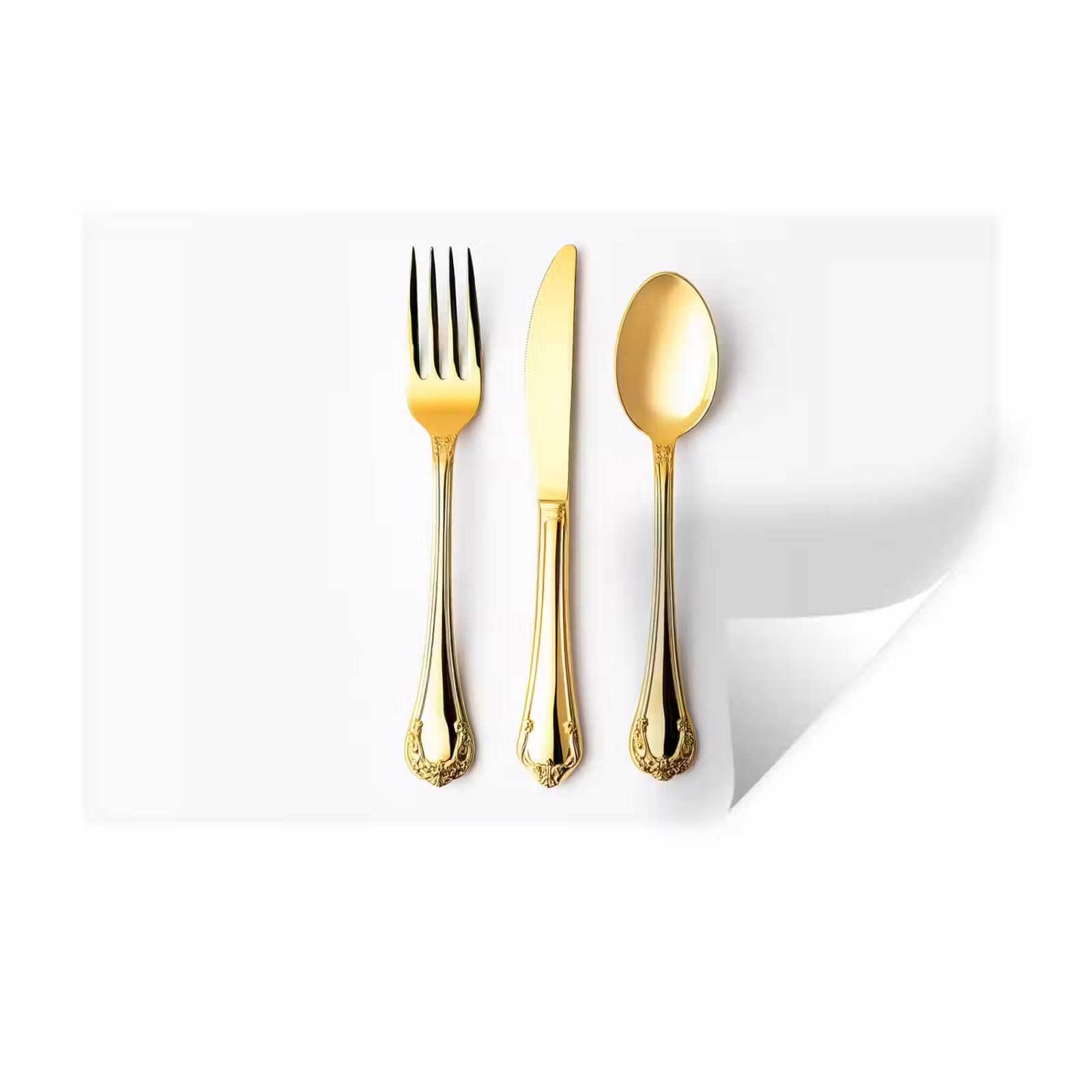 Muursticker - Bestek - Goud — 1