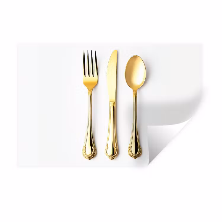 Muursticker - Bestek - Goud — 1